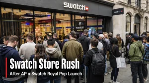 AP x Swatch Royal Pop watch launch causing store queues and online demand