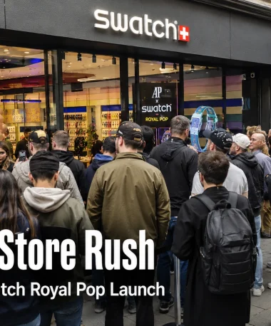 AP x Swatch Royal Pop watch launch causing store queues and online demand